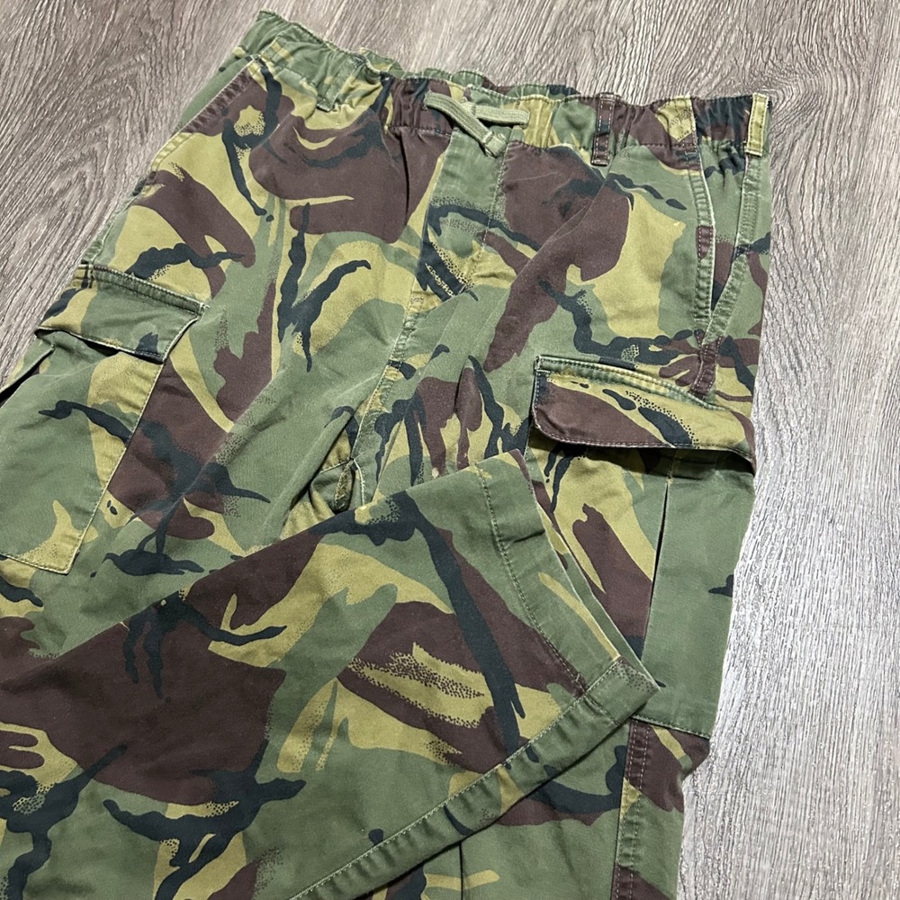 Polo Ralph Lauren Cargo Pants Size 18 Green Camo Drawstring Waist Kids 28x27